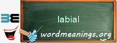 WordMeaning blackboard for labial